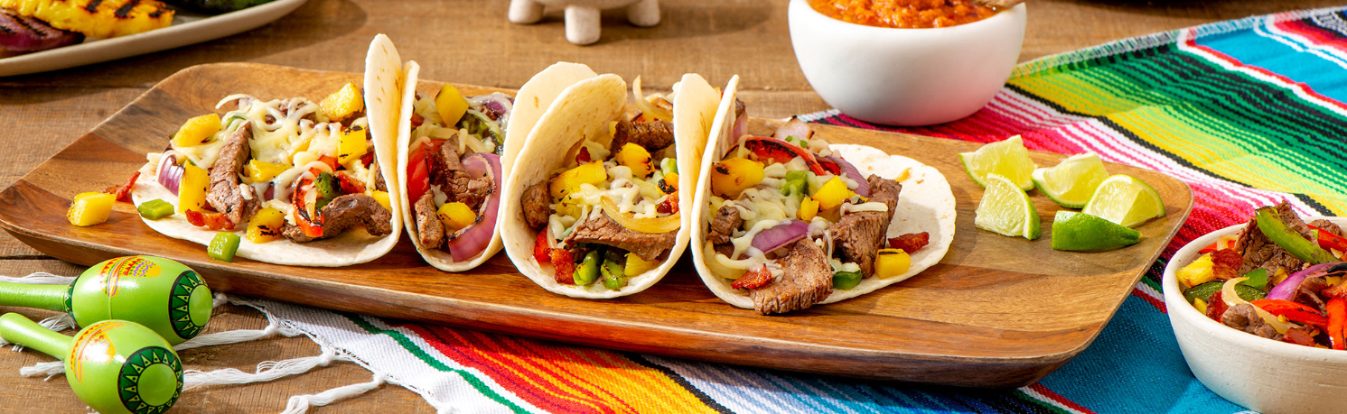 Taco Alambre (Grilled Steak, Bacon and Cheese)